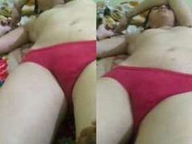 Horny husband pleasures Indian wife while she sleeps