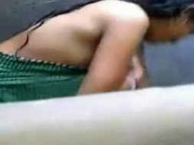 Video of a Tamil woman taking a bath