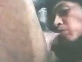 Malayali aunt gives a sloppy blowjob in this video