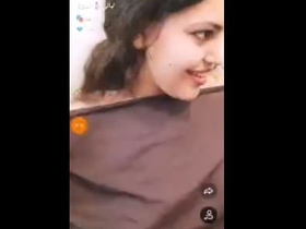 Cute Indian sister has fun dancing tango