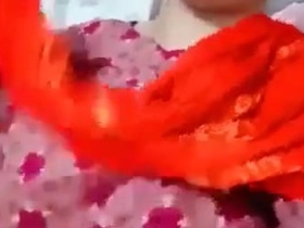 Cute girl recording a video of herself