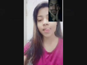 Desi beauty reveals her body in video call