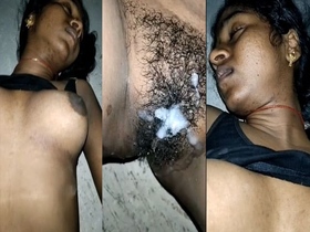 Tamil wife with hairy pussy gets creampied by neighbor