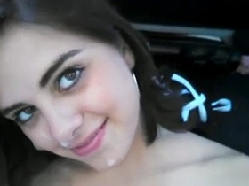 Stunning college girl indulges in passionate oral and intercourse