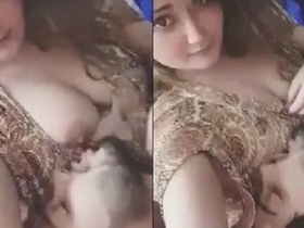 Pakistani girl gets her boobs sucked in a steamy video