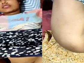 Dehati Indian wife's homemade video of her big boobs