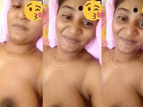 Indian wife undresses and displays her intimate area while bathing