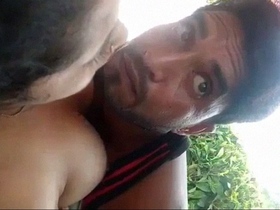 Watch a rural Indian couple from Bhopal engage in outdoor sex in a homemade video