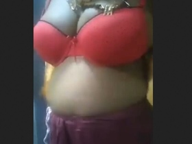 Tamil bhabhi in sexy dress shows off her big boobs