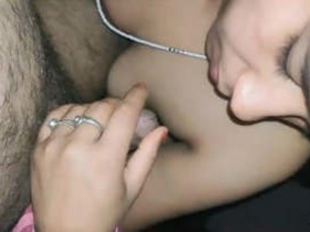 Bhabhi gives a sensual blowjob to her husband