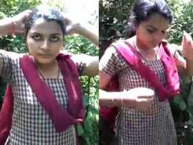 Desi college girl's first time sharing her breasts on the internet