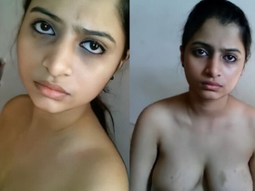 Cute Indian girl strips down to nothing in a cute video
