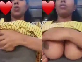 Busty mallu shows off her assets in a live video call