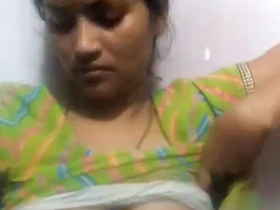 Unsatisfied woman experiments with pleasure on camera